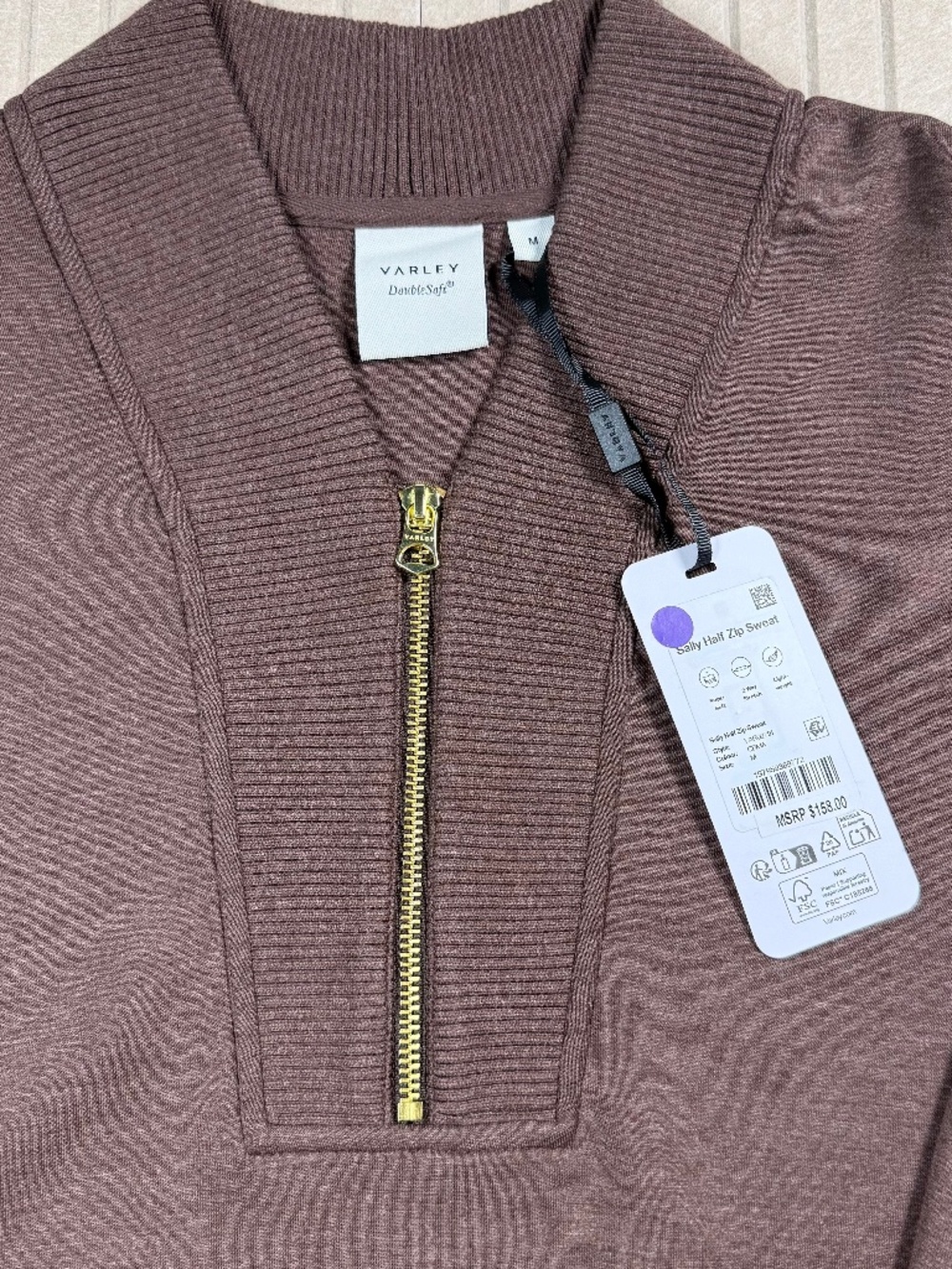 NWT Varley Sally 1/2-Zip Sweatshirt Womens - Size Medium